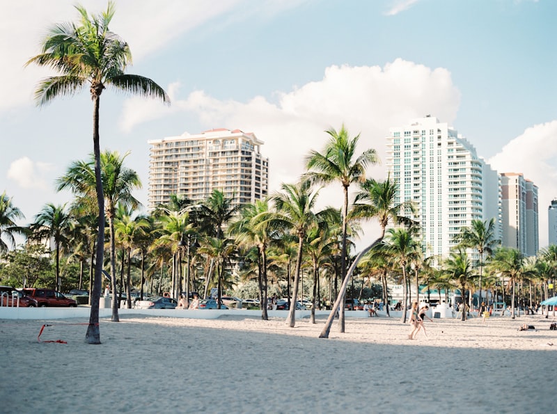 Miami Beach coastline with art deco buildings and turquoise water